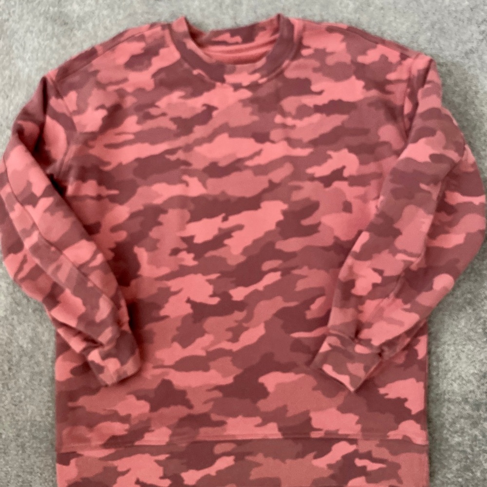Rose colored Lululemon “perfectly oversized” sweatshirt